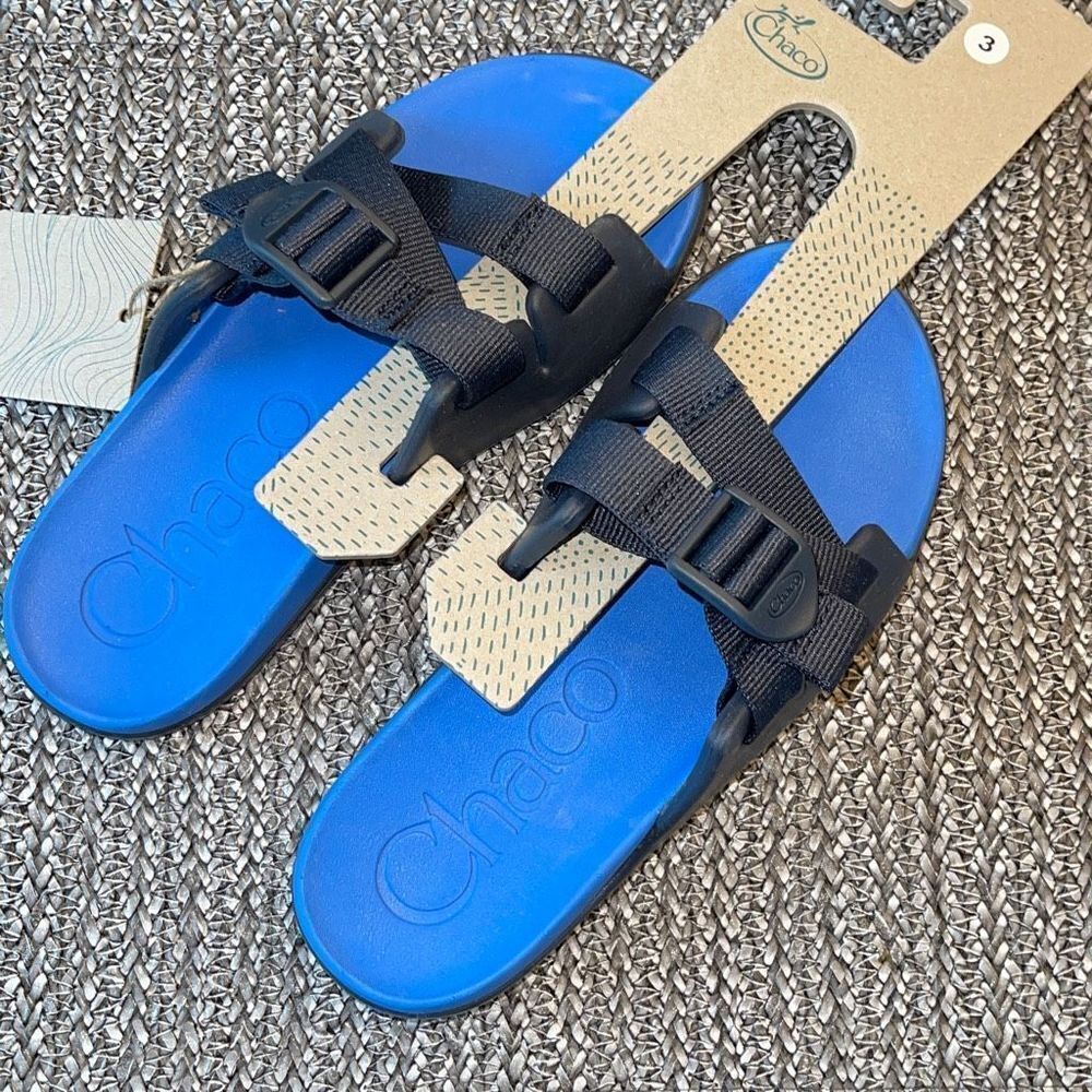Chaco Childrens Chillos Sandal Slide Blue Size 3 Youth Unisex New - Picture 2 of 6